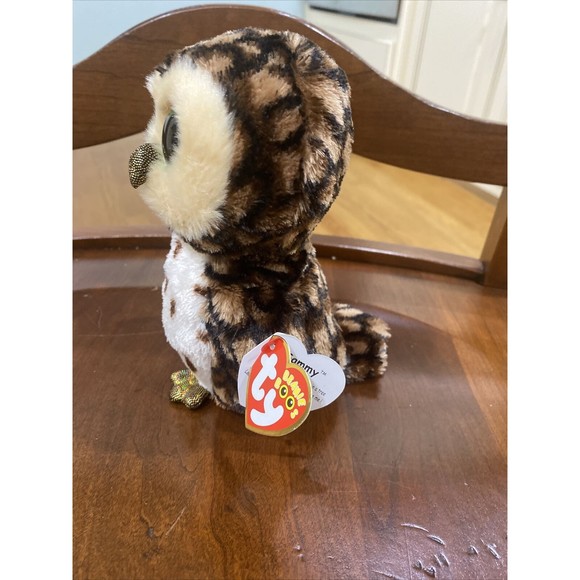 Ty Beanie Boos - SAMMY the Owl (6 Inch) NEW - MINT with MINT TAGS - Picture 10 of 12